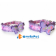 Collare in nylon con farfalla decorativa (viola).